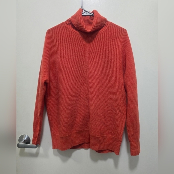 Nicole Miller Sweaters - Women's Cozy Orange Turtleneck Sweater